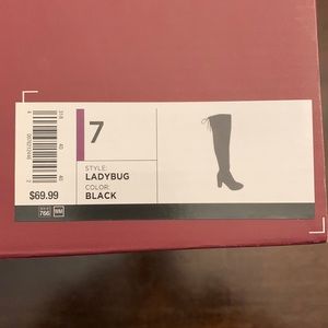 SO Black Thigh High Boots size 7